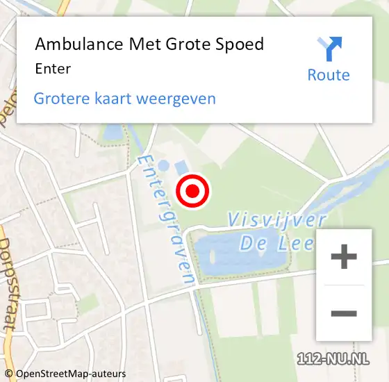 Locatie op kaart van de 112 melding: Ambulance Met Grote Spoed Naar Enter op 24 december 2023 15:22