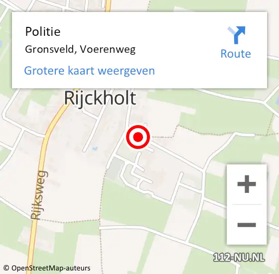 Locatie op kaart van de 112 melding: Politie Gronsveld, Voerenweg op 24 december 2023 16:03