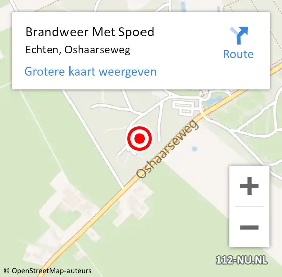 Locatie op kaart van de 112 melding: Brandweer Met Spoed Naar Echten, Oshaarseweg op 24 december 2023 18:39