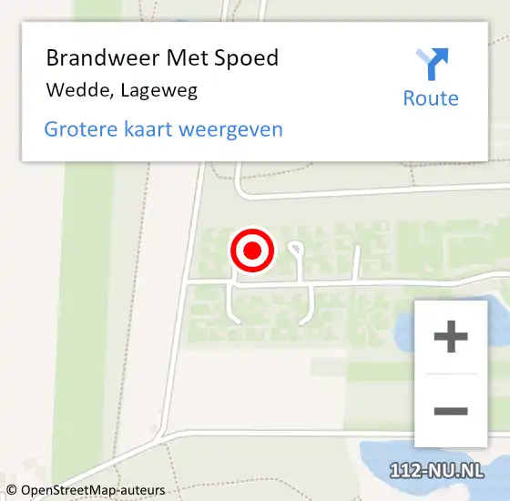 Locatie op kaart van de 112 melding: Brandweer Met Spoed Naar Wedde, Lageweg op 24 december 2023 22:54
