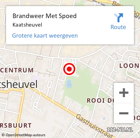 Locatie op kaart van de 112 melding: Brandweer Met Spoed Naar Kaatsheuvel op 25 december 2023 10:35