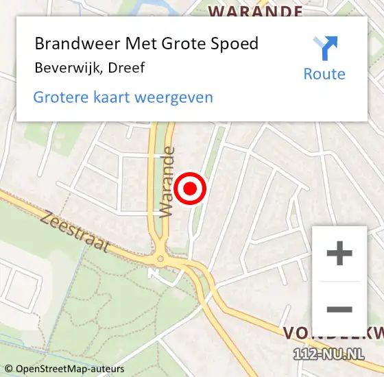 Locatie op kaart van de 112 melding: Brandweer Met Grote Spoed Naar Beverwijk, Dreef op 25 december 2023 11:09