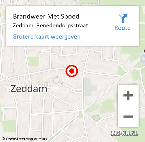Locatie op kaart van de 112 melding: Brandweer Met Spoed Naar Zeddam, Benedendorpsstraat op 25 december 2023 13:03