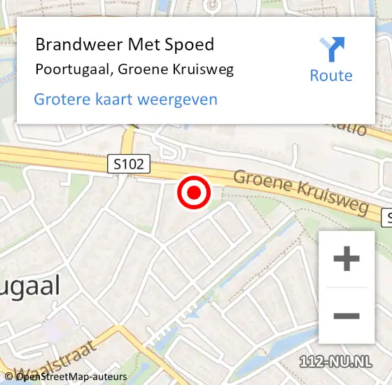 Locatie op kaart van de 112 melding: Brandweer Met Spoed Naar Poortugaal, Groene Kruisweg op 25 december 2023 23:05