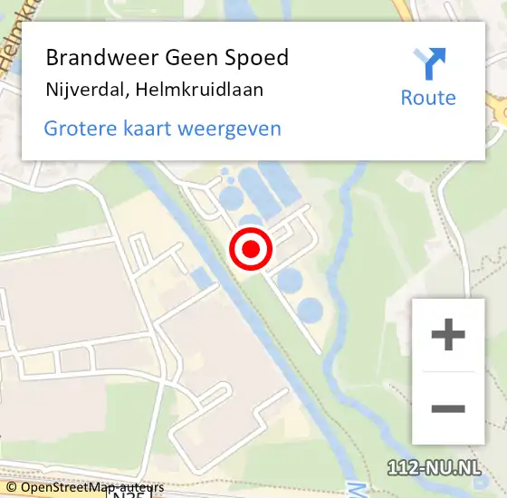 Locatie op kaart van de 112 melding: Brandweer Geen Spoed Naar Nijverdal, Helmkruidlaan op 26 december 2023 04:52
