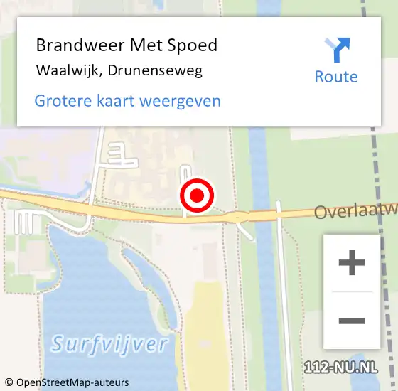 Locatie op kaart van de 112 melding: Brandweer Met Spoed Naar Waalwijk, Drunenseweg op 27 december 2023 20:53