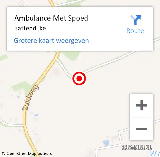 Locatie op kaart van de 112 melding: Ambulance Met Spoed Naar Kattendijke op 28 december 2023 12:11