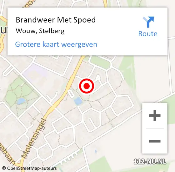 Locatie op kaart van de 112 melding: Brandweer Met Spoed Naar Wouw, Stelberg op 28 december 2023 20:50