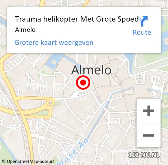Locatie op kaart van de 112 melding: Trauma helikopter Met Grote Spoed Naar Almelo op 29 december 2023 02:51
