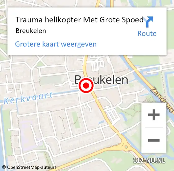 Locatie op kaart van de 112 melding: Trauma helikopter Met Grote Spoed Naar Breukelen op 29 december 2023 08:28