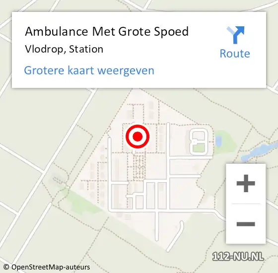 Locatie op kaart van de 112 melding: Ambulance Met Grote Spoed Naar Vlodrop, Station op 29 december 2023 11:05