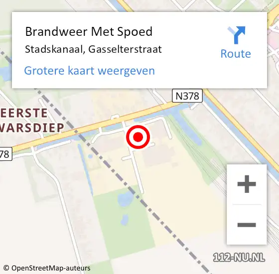 Locatie op kaart van de 112 melding: Brandweer Met Spoed Naar Stadskanaal, Gasselterstraat op 29 december 2023 14:52