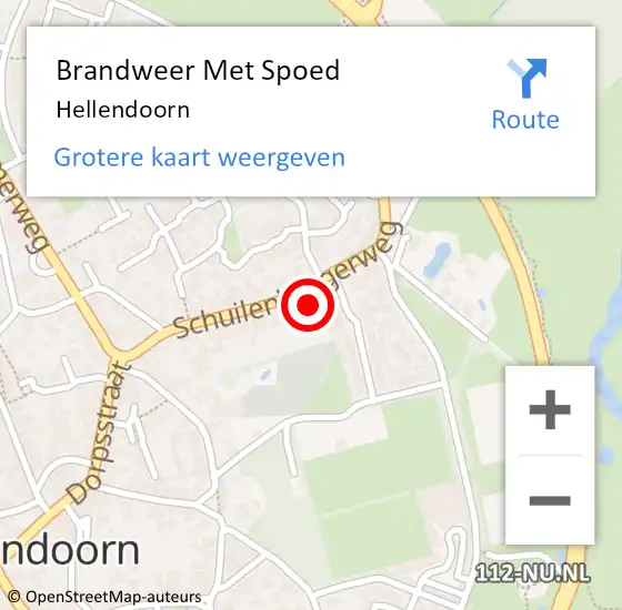 Locatie op kaart van de 112 melding: Brandweer Met Spoed Naar Hellendoorn op 29 december 2023 17:16