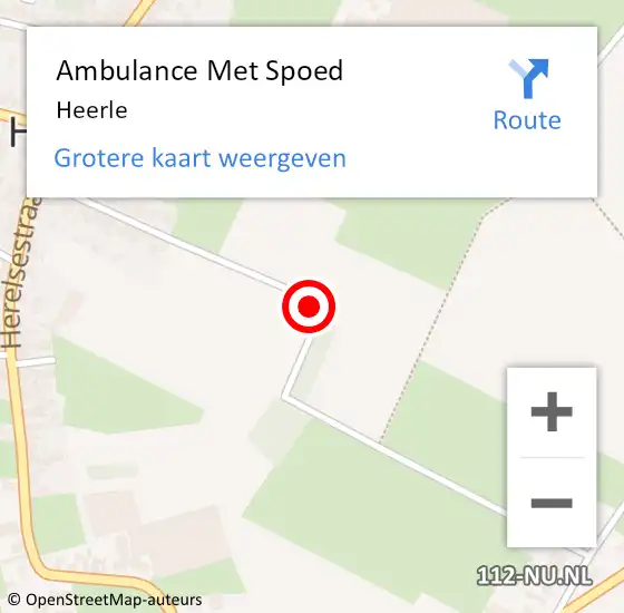 Locatie op kaart van de 112 melding: Ambulance Met Spoed Naar Heerle op 29 december 2023 18:03