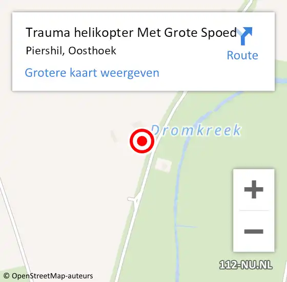 Locatie op kaart van de 112 melding: Trauma helikopter Met Grote Spoed Naar Piershil, Oosthoek op 29 december 2023 18:59