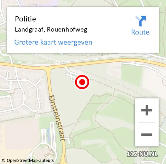 Locatie op kaart van de 112 melding: Politie Landgraaf, Rouenhofweg op 30 december 2023 11:32