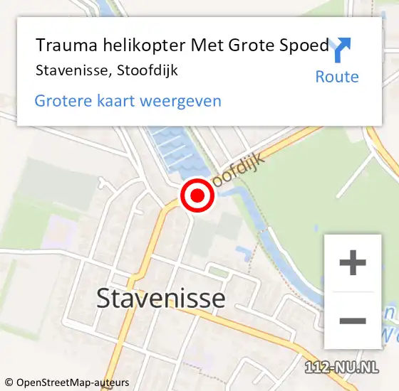 Locatie op kaart van de 112 melding: Trauma helikopter Met Grote Spoed Naar Stavenisse, Stoofdijk op 30 december 2023 13:26