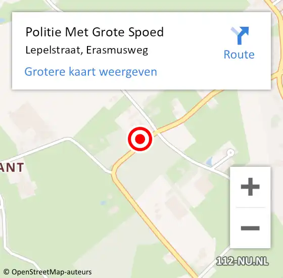 Locatie op kaart van de 112 melding: Politie Met Grote Spoed Naar Lepelstraat, Erasmusweg op 30 december 2023 14:42