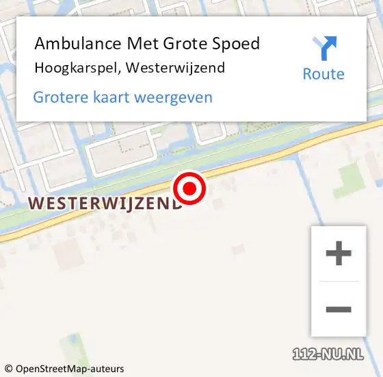 Locatie op kaart van de 112 melding: Ambulance Met Grote Spoed Naar Hoogkarspel, Westerwijzend op 30 december 2023 19:19