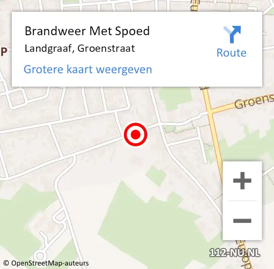 Locatie op kaart van de 112 melding: Brandweer Met Spoed Naar Landgraaf, Groenstraat op 30 december 2023 22:48