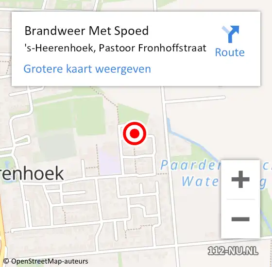 Locatie op kaart van de 112 melding: Brandweer Met Spoed Naar 's-Heerenhoek, Pastoor Fronhoffstraat op 30 december 2023 23:27