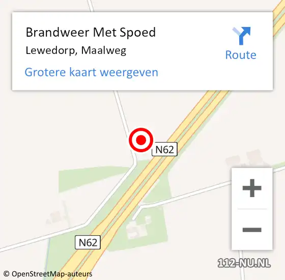 Locatie op kaart van de 112 melding: Brandweer Met Spoed Naar Lewedorp, Maalweg op 31 december 2023 01:21