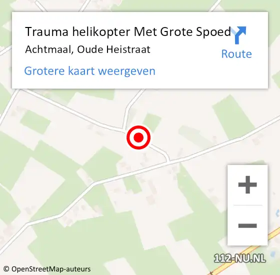 Locatie op kaart van de 112 melding: Trauma helikopter Met Grote Spoed Naar Achtmaal, Oude Heistraat op 31 december 2023 12:02