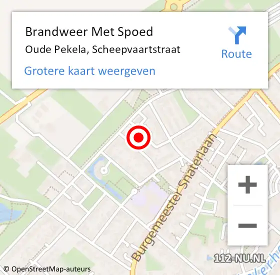 Locatie op kaart van de 112 melding: Brandweer Met Spoed Naar Oude Pekela, Scheepvaartstraat op 31 december 2023 17:12