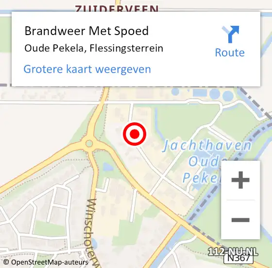 Locatie op kaart van de 112 melding: Brandweer Met Spoed Naar Oude Pekela, Flessingsterrein op 31 december 2023 19:01