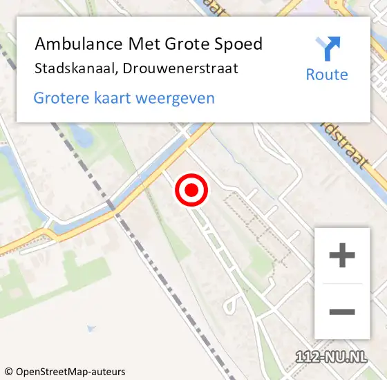 Locatie op kaart van de 112 melding: Ambulance Met Grote Spoed Naar Stadskanaal, Drouwenerstraat op 31 december 2023 19:23