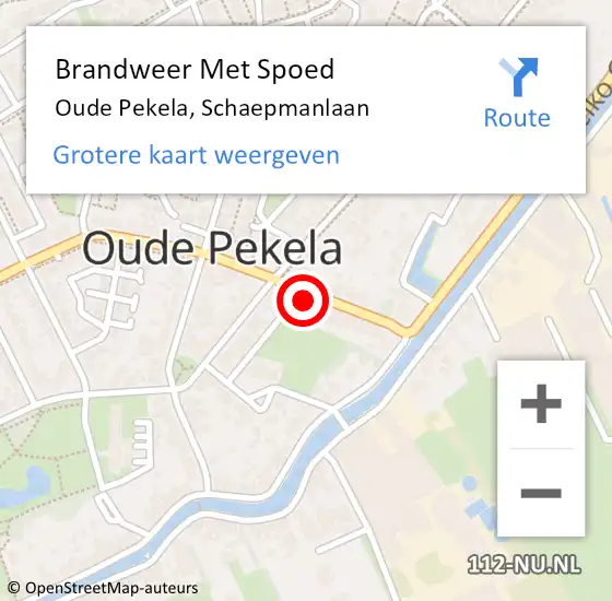 Locatie op kaart van de 112 melding: Brandweer Met Spoed Naar Oude Pekela, Schaepmanlaan op 31 december 2023 19:58