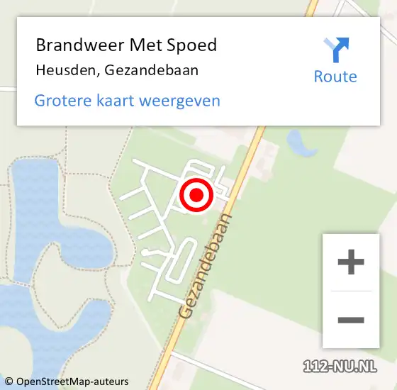 Locatie op kaart van de 112 melding: Brandweer Met Spoed Naar Heusden, Gezandebaan op 31 december 2023 20:14