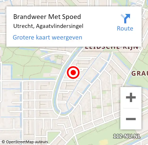 Locatie op kaart van de 112 melding: Brandweer Met Spoed Naar Utrecht, Agaatvlindersingel op 31 december 2023 20:44