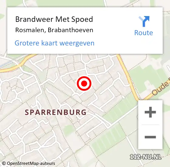 Locatie op kaart van de 112 melding: Brandweer Met Spoed Naar Rosmalen, Brabanthoeven op 31 december 2023 20:50