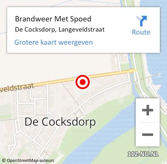 Locatie op kaart van de 112 melding: Brandweer Met Spoed Naar De Cocksdorp, Langeveldstraat op 31 december 2023 23:58