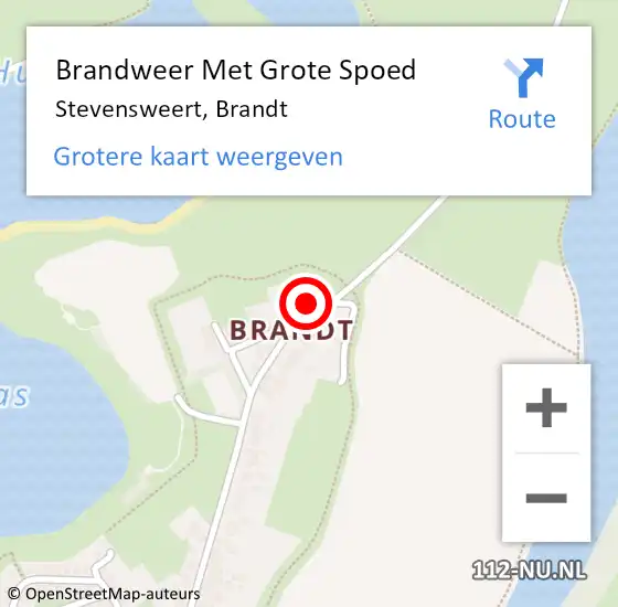 Locatie op kaart van de 112 melding: Brandweer Met Grote Spoed Naar Stevensweert, Brandt op 1 januari 2024 00:20