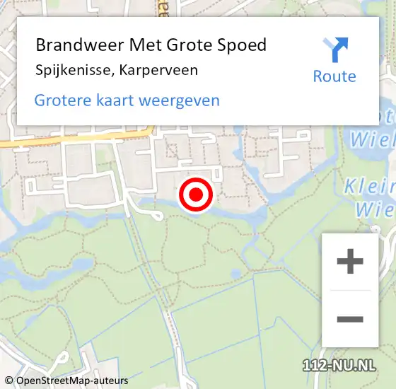 Locatie op kaart van de 112 melding: Brandweer Met Grote Spoed Naar Spijkenisse, Karperveen op 1 januari 2024 00:52