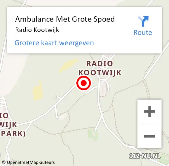 Locatie op kaart van de 112 melding: Ambulance Met Grote Spoed Naar Radio Kootwijk op 1 januari 2024 02:28