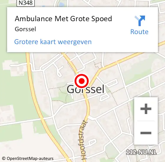 Locatie op kaart van de 112 melding: Ambulance Met Grote Spoed Naar Gorssel op 1 januari 2024 05:23