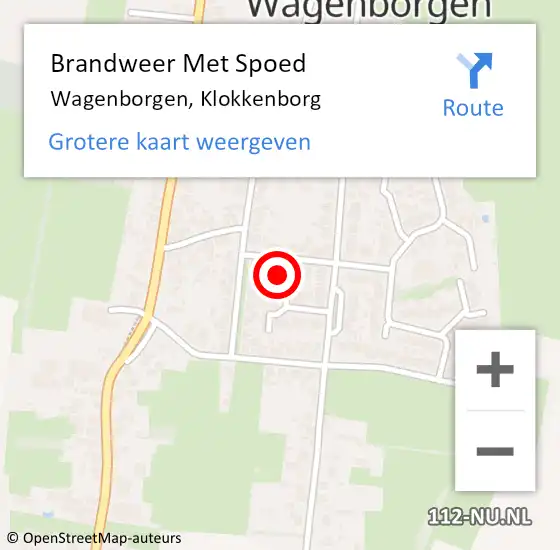 Locatie op kaart van de 112 melding: Brandweer Met Spoed Naar Wagenborgen, Klokkenborg op 1 januari 2024 09:59