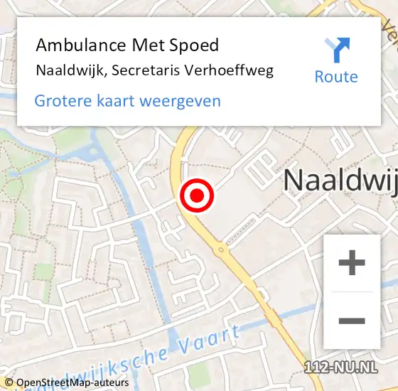 Locatie op kaart van de 112 melding: Ambulance Met Spoed Naar Naaldwijk, Secretaris Verhoeffweg op 1 januari 2024 14:21