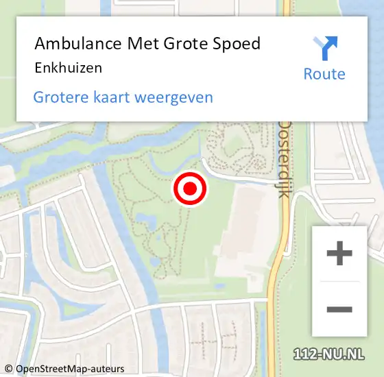 Locatie op kaart van de 112 melding: Ambulance Met Grote Spoed Naar Enkhuizen op 2 januari 2024 00:03