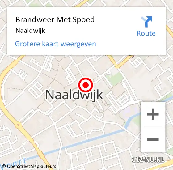 Locatie op kaart van de 112 melding: Brandweer Met Spoed Naar Naaldwijk op 2 januari 2024 19:15