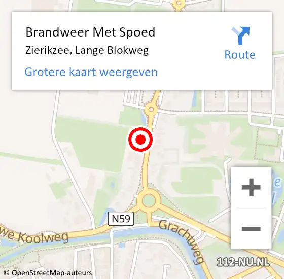 Locatie op kaart van de 112 melding: Brandweer Met Spoed Naar Zierikzee, Lange Blokweg op 2 januari 2024 21:36