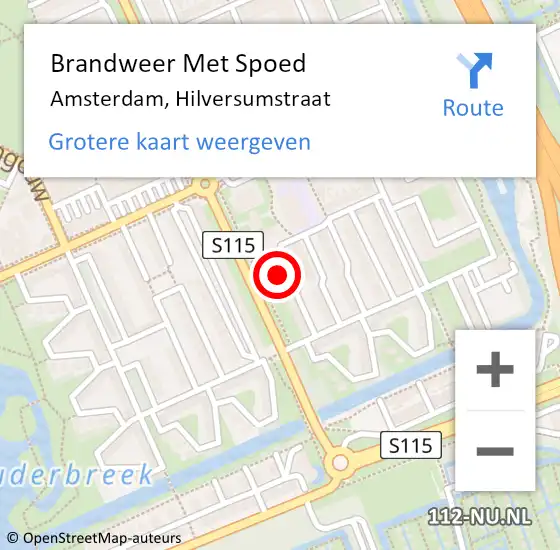 Locatie op kaart van de 112 melding: Brandweer Met Spoed Naar Amsterdam, Hilversumstraat op 2 januari 2024 21:50