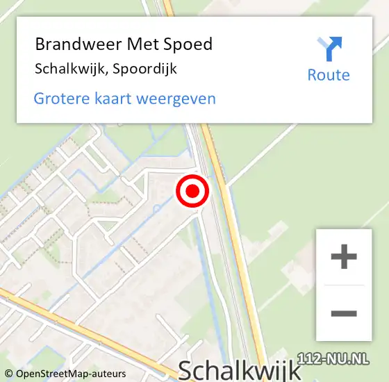 Locatie op kaart van de 112 melding: Brandweer Met Spoed Naar Schalkwijk, Spoordijk op 2 januari 2024 22:45