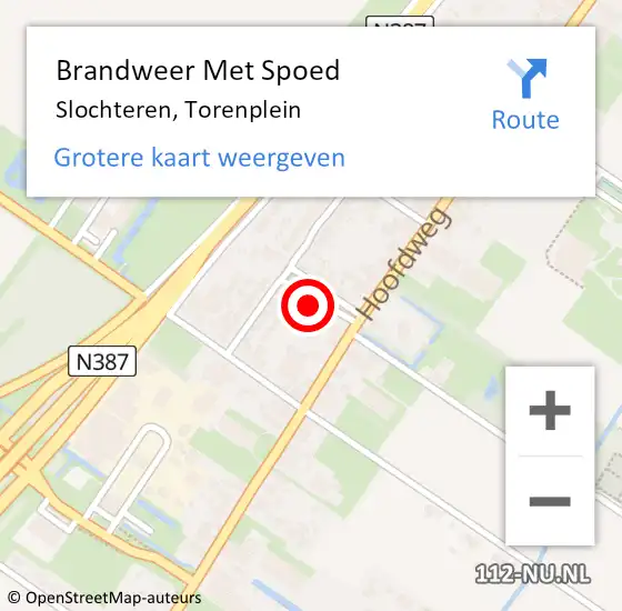 Locatie op kaart van de 112 melding: Brandweer Met Spoed Naar Slochteren, Torenplein op 3 januari 2024 01:57
