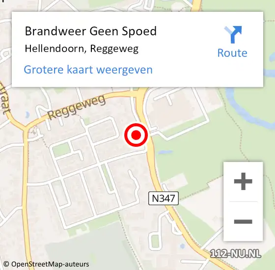 Locatie op kaart van de 112 melding: Brandweer Geen Spoed Naar Hellendoorn, Reggeweg op 3 januari 2024 12:27