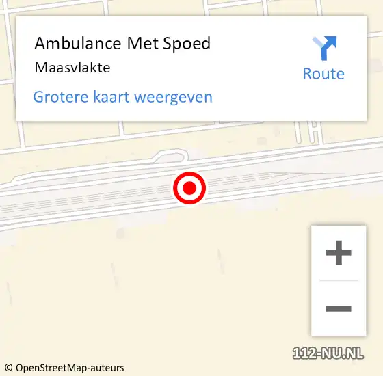 Locatie op kaart van de 112 melding: Ambulance Met Spoed Naar Maasvlakte op 4 januari 2024 14:34
