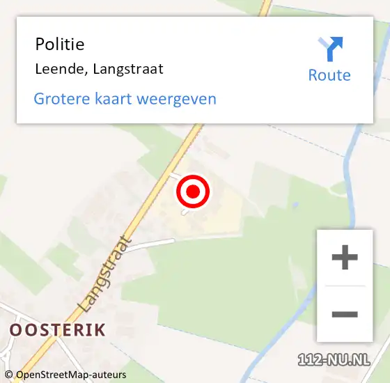 Locatie op kaart van de 112 melding: Politie Leende, Langstraat op 5 januari 2024 06:47